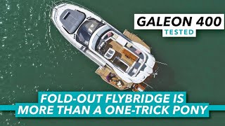 The coolest 40ft flybridge on the market  Galeon 400 review and yacht tour  Motor Boat amp Yachting [upl. by Emia]