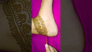 Very beautiful leg mehandi design youtubeshorts mehandi shortsvideo [upl. by Revlys502]