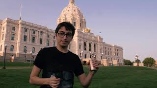 Shotgunning A Can of V8 Spicy Hot In Front Of The Minnesota State Capitol Building [upl. by Eltsyek]