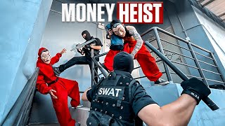 MONEY HEIST vs POLICE in REAL LIFE ll BAD FRIEND ll FULL VERSION Epic Parkour Pov Chase [upl. by Eadas]