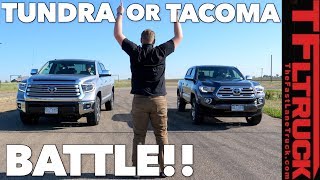 Compared Tacoma vs Tundra  Watch This Before You Buy a Toyota Truck [upl. by Chiaki]