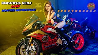 Beautiful Girl Biker Performs AMAZING  CRAZY amp INSANE Motorcycle Moments [upl. by Yves173]