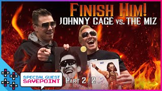 THE MIZ vs MORTAL KOMBAT’s JOHNNY CAGE Round 2  Special Guest Savepoint [upl. by Elockin802]