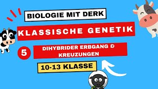 Klassische Genetik  5  Dihybrider Erbgang amp Kreuzungen 3 Mendelsche Regel  10  13 Klasse [upl. by Tterrab]