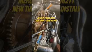 How To Feed New Timing Chain Into Mercedes Benz M271 Engine engineering mercedes engine diy [upl. by Nyladnewg]