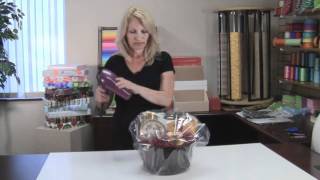 How to Shrink Wrap a Gift Basket [upl. by Zilada]