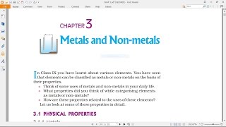 Metals and Non metals  Ch3 Part1  Class 10 ncert science  explained in hindi [upl. by Maharba112]