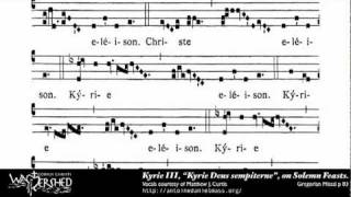 Kyrie III from Mass III Gregorian Chant [upl. by Tan754]