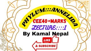 Phylum Annelida lecture1Cee zoology all lectures by Kamal sir [upl. by Kra]