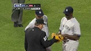 Yankees Pitcher Michael Pineda Caught Cheating With Pine Tar and Ejected [upl. by Andryc24]