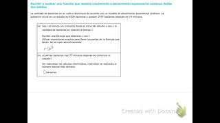 Escribir y evaluar una función que modela crecimiento o decaimiento exponencial dos salidas ALEKS [upl. by Rosaline]