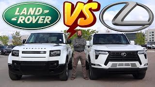 2024 Lexus GX550 vs 2024 Land Rover Defender Can Lexus Conquer Land Rover [upl. by Ojyma]