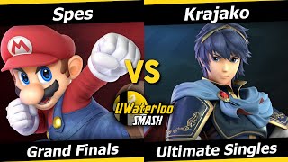 UWaterloo SSBU S24w3 Grand Finals  Spes Mario vs Krajako Marth Lucina [upl. by Utimer]