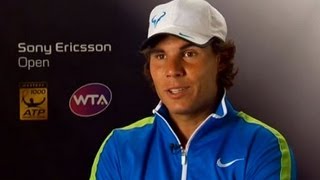 Rafael Nadal Interview Following Withdrawl From Sony Ericsson Open [upl. by Kcirad]