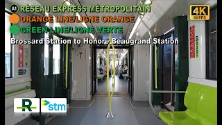 Montreal Metro amp REM POV Walk Brossard Station to Honoré Beaugrand Station Via Gare Centrale【4K】 [upl. by Auguste]