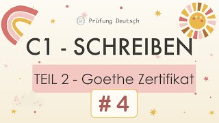 C1 Schreiben Teil 2 4  Goethe Zertifikat Modelltest  mit Lösung und Stoppuhr schriftlich [upl. by Cinomod]