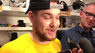 Predators Viktor Arvidsson on scoring winning recordsetting goal [upl. by Brittnee105]