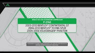 Replacing the Air Susp Compressor on a Bentey GT amp Volkswagen Phaeton with a WABCO pump from Arnott [upl. by Ferde]