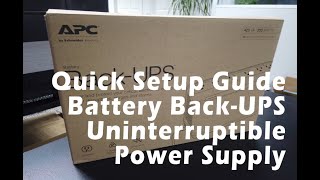 UPS Uninterruptible Power Supply Setup Guide for Beginners  APC BackOutage Protection [upl. by Florine973]