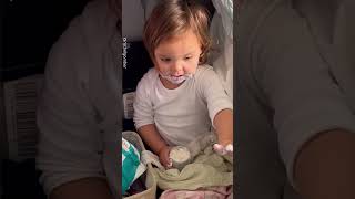 Baby Gets Messy With Nappy Cream 😂 [upl. by Lionel576]