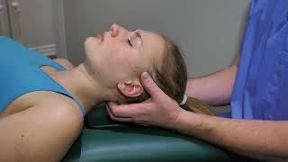 Osteopathic Technique Demo  SubOccipital Release Craniosacral Therapy [upl. by Outhe822]