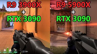 Ryzen 9 3900x vs Ryzen 9 5900x  rtx 3090  10 Games tested on 1440P [upl. by Wirth287]