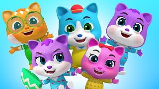 Five Little Kittens  Kids Learning Video amp Nursery Rhyme by Junior Squad [upl. by Aiem]