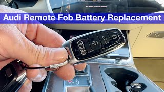 2019  2024 How to replace remote fob battery in a Audi A4 A5 A6 A8 Q5 Q7 and TT [upl. by Sesiom298]