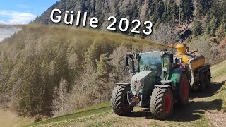 Gülle Ausbringung im extremen Gelände  2023  Fendt724  Zunhammer [upl. by Eecyac]