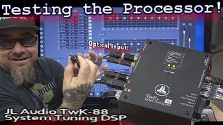 Testing the Processor JL Audio TWK88 CrossoverEQ  Clean Optical Inputs  Escalade Install Vid 4 [upl. by Ahsinik]