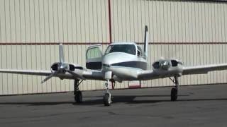 Cessna 310 N635R Start Up and Departure 91016 [upl. by Ahseyi]