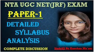 UGC NET Syllabus  Paper1 Complete Syllabus Discussion  Detailed Syllabus Analysis  ugcnet [upl. by Dustin]