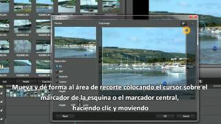 PowerDirector 10 Tutorial  Cómo utilizar el editor Recortar imagen [upl. by Wemolohtrab]