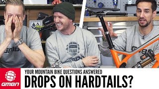 Riding Drops On Hardtails  Ask GMBN Anything About Mountain Biking [upl. by Saref]