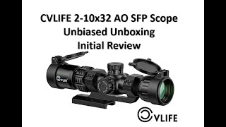 CVLIFE 210x32 AO Rifle Scope Initial Unboxing amp Detailed Review  See description to save [upl. by Aicenav]