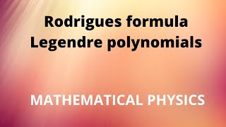 Rodrigues Formula for Legendre Polynomial [upl. by Bondon745]