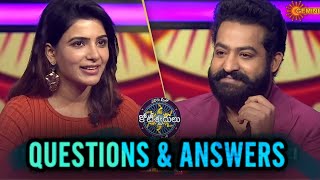 ✓ Evaru Meelo Koteeswarulu Samantha Full Episode 14 OCT 2021 EMKSAMANTHAFULLEPISODE jrntr EMK [upl. by Rachele]