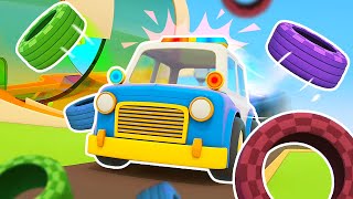 The racing car needs help New adventures of cartoon cars for kids Helper cars cartoons for kids [upl. by Ilehs102]