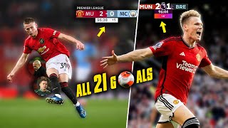 Scott McTominay All 21 Goals for Man United So Far ❤️‍🔥 [upl. by Nylssej]