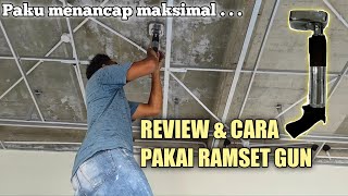 REVIEW ALAT CANGGIH RAMSET GUN ALAT TEMBAK PAKU BETON [upl. by Deraj988]