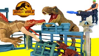 🦖 JURASSIC WORLD DOMINION Dinosaur Figure Opening 🦕 Playset  TREX  Spinosaurus [upl. by Merp396]