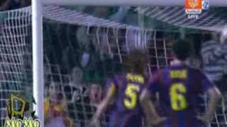 FC Barcelona Vs Racing de Santander 41 All Goals amp Highlights 22092009 [upl. by Lilybel]