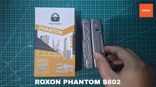 Multitool Roxon Phantom S802 Review Pisau Lipat Multifungsi [upl. by Anuahsat]