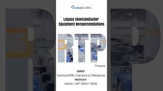 RTP Equipment  AMAT Centura DPN  Centura 40 Radiance Mattson Helios  AST3000  AST2800 [upl. by Esinyl]