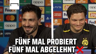 Hummels und Terzic nehmen Reporter auf die Schippe 😂  Borussia Dortmund  Champions League [upl. by Anrim]