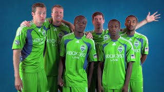 FUNNY Sounders FCs inaugural roster sings quotSeattlequot by Perry Como [upl. by Nnomae626]