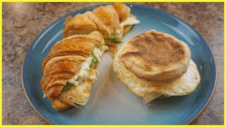 【简易早餐】牛角可颂面包早餐英式面包早餐Croissant BreakfastEnglish Muffin Breakfast【Sub】 [upl. by Vinson574]