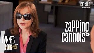 La minute du Zapping cannois du 210516  Sandrine Kiberlain Isabelle Huppert  Cannes 2016 [upl. by Boynton]