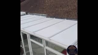 Conservatory roof replacement with insulated roof [upl. by Lirret]