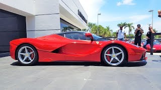 Ferrari LaFerrari Delivery to Prestige Imports Miami BRO IM IN LOVE Start up acceleration revs [upl. by Eidnarb877]